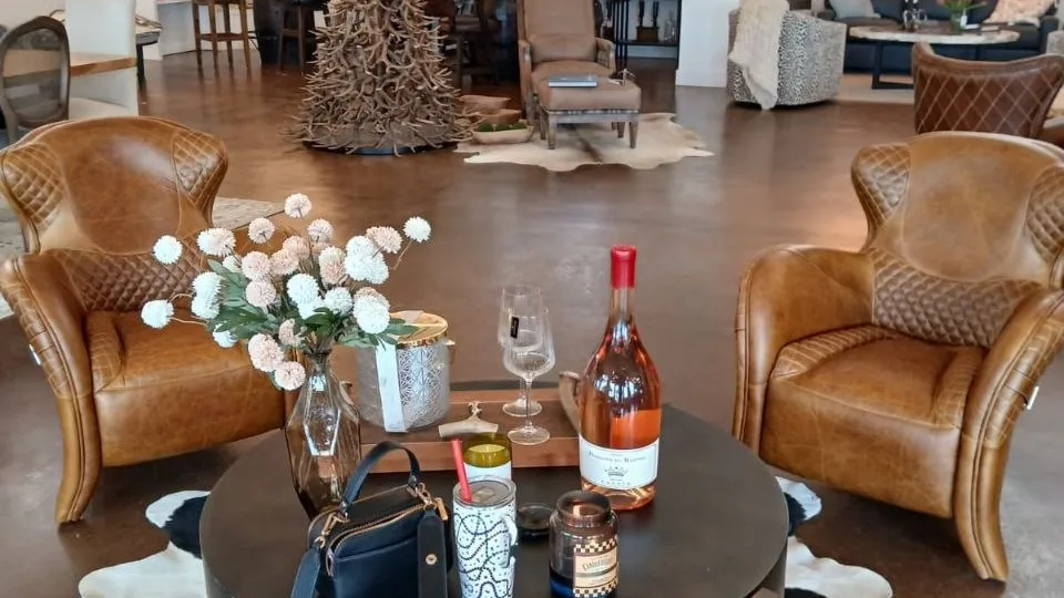 A curated selection of Rosé wines lined up for a tasting event at Apero in Monroe, LA.