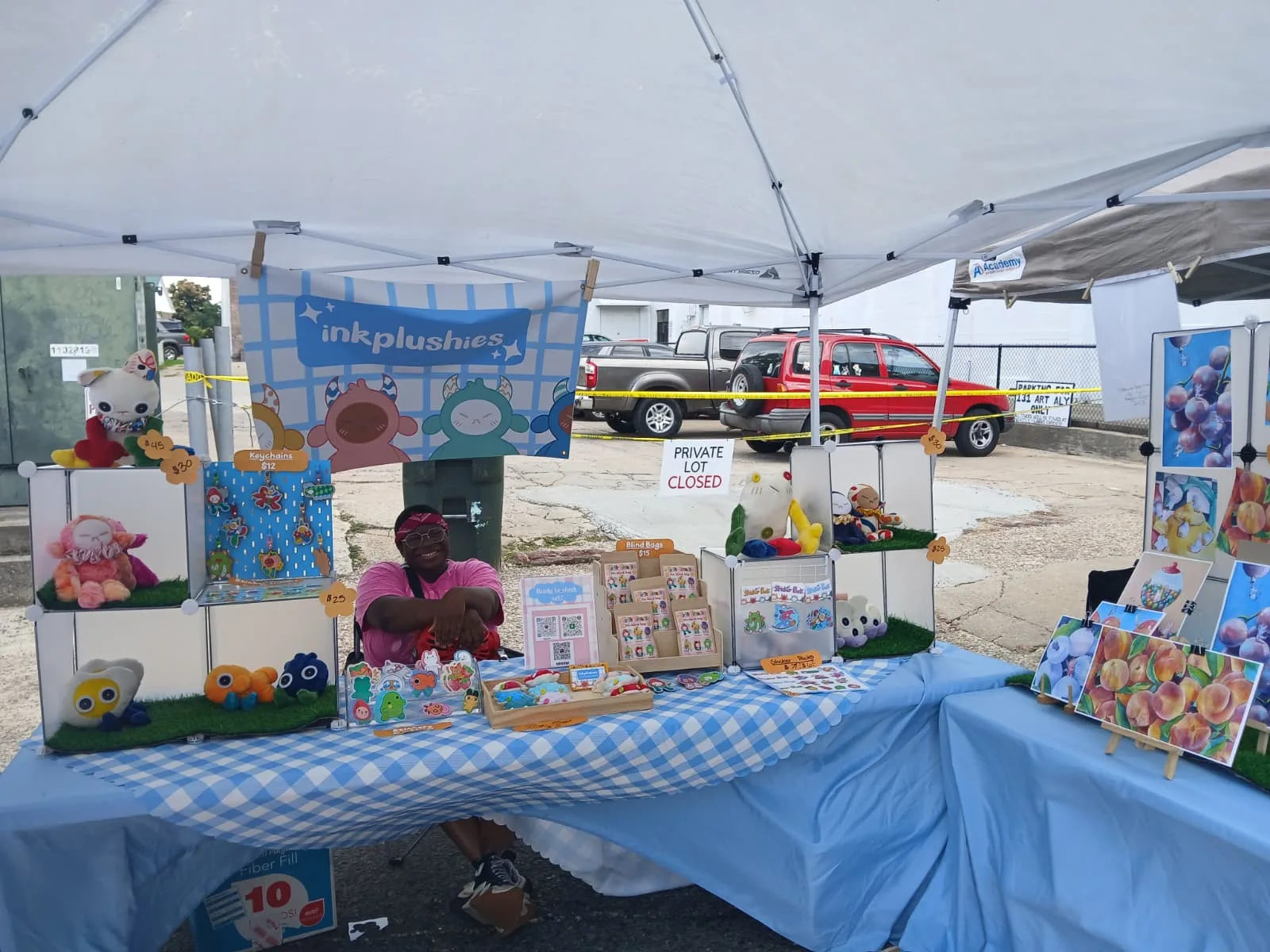 Vendor tents and people at Art Alley during The Good Daze Block Party on July 4th 2026, downtown Monroe, Louisiana